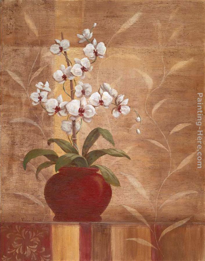 Orchid Obsession I painting - Vivian Flasch Orchid Obsession I art painting